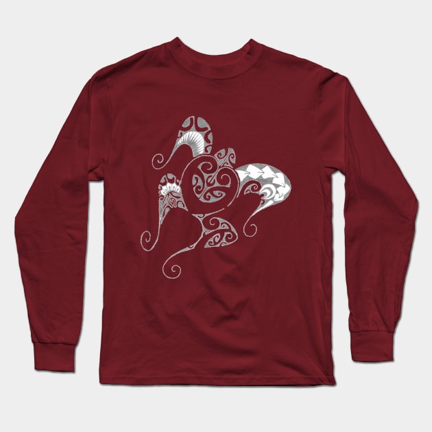 Polynesian tatoo art turtle Long Sleeve T-Shirt by Havai'iART&WOOD